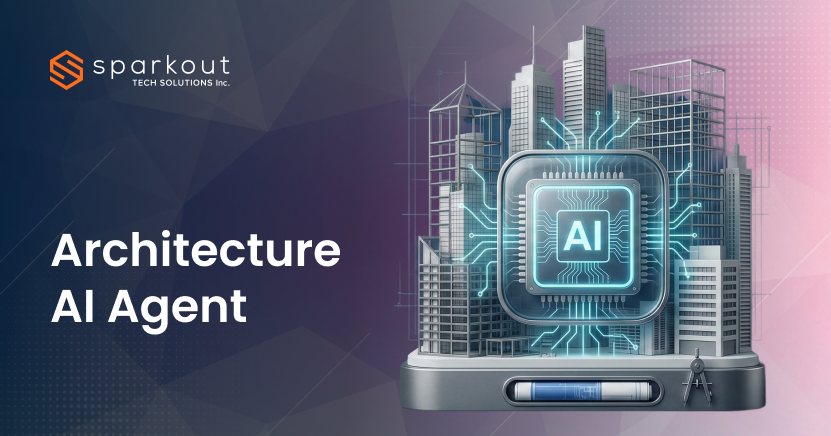 Architecture AI Agent diagram showing AI-powered design automation and workflow optimization in modern architecture