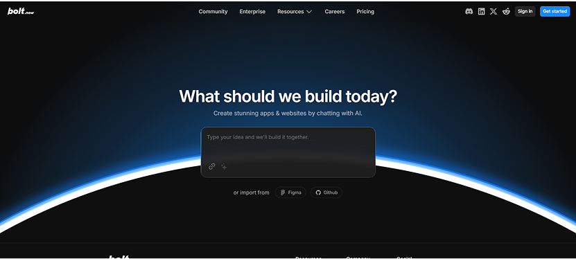 Bolt.new leveraging AI for Web Development to instantly generate full-stack applications with clean, ready-to-use code.