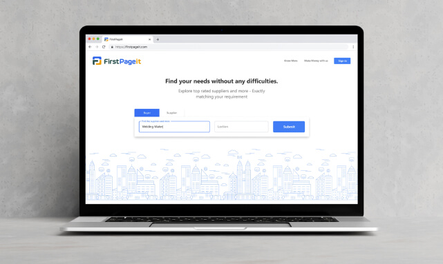 Use case exploring FirstPageIt, a digital platform that connects buyers and sellers with tools for smooth B2B transactions.