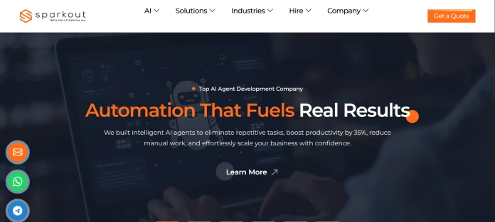 Sparkout Tech Solutions Home page