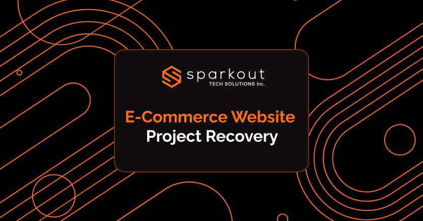 E Commerce Website Project Recovery – Reviving Failing Online Stores with Strategic Fixes E Commerce Website Project Recovery process showing developers analyzing slow-loading e-commerce web pages and optimizing backend performance to rescue a failing online store.