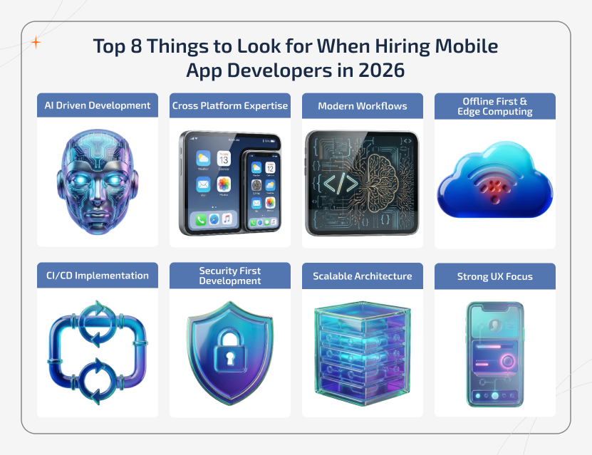 Hire mobile app developers skills checklist