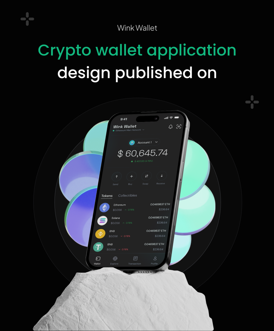 Wink Wallet is a secure crypto wallet app featuring intuitive design, enabling safe and easy digital asset management.