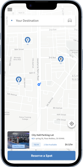 Parkk app helps users find and book parking spots in advance, avoiding delays and ensuring a smooth parking experience.