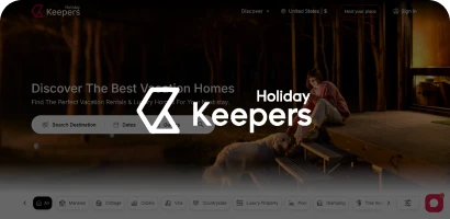 HolidayKeepers - Vacation rental SaaS platform layout