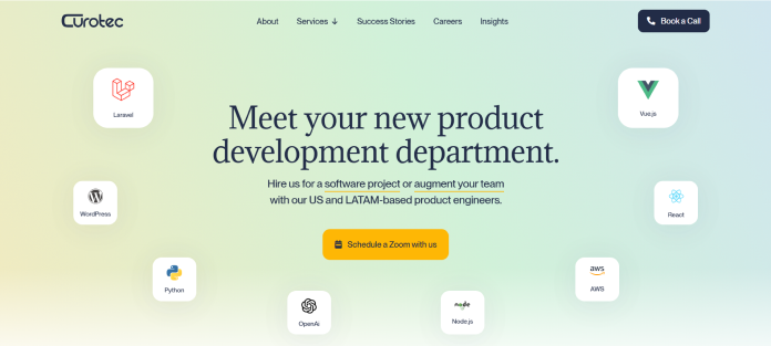 Company logo or brand banner representing Curotec and its digital engineering and software development services