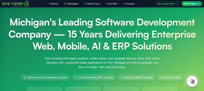 Brand logo or banner representing One Team US and its collaborative team network