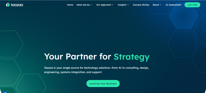 Company logo or brand banner representing Taazaa and its custom software development and technology solutions