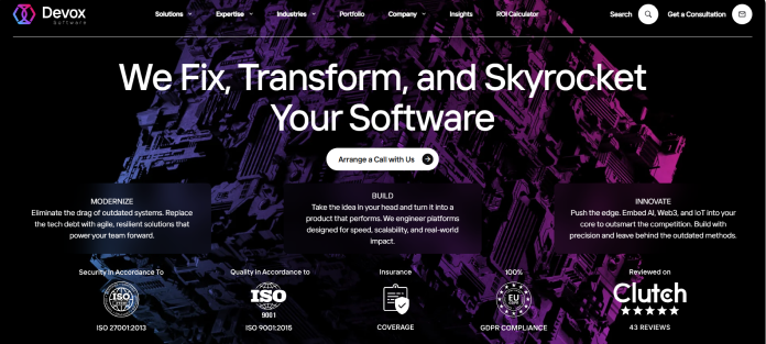 Devox Software enterprise application modernization company overview