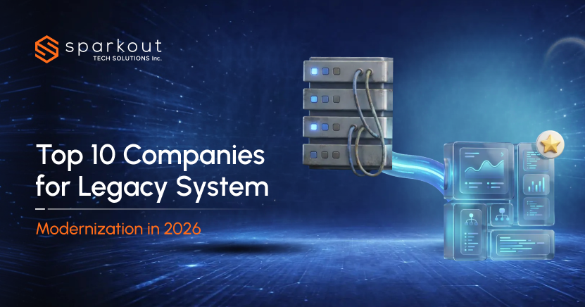 Perview of the top 10 Companies for Legacy System Modernization in 2026. The visual represents trusted partners known for modern architecture delivery, phased transformation expertise, and scalable modernization solutions