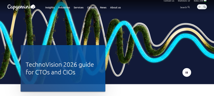 Company logo or brand banner representing Capgemini and its global technology consulting and digital transformation services