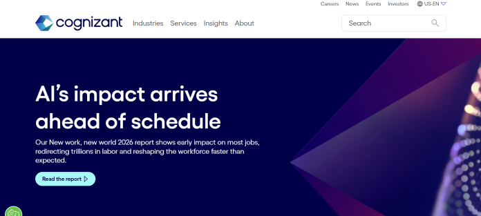 Company logo or brand banner representing Cognizant and its digital transformation and technology consulting services