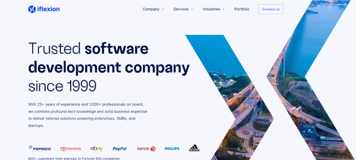 Company logo or brand banner representing Iflexion and its enterprise software development and IT consulting services