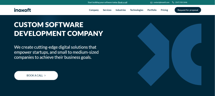 Company logo or brand banner representing Inoxoft and its custom software development and digital transformation services