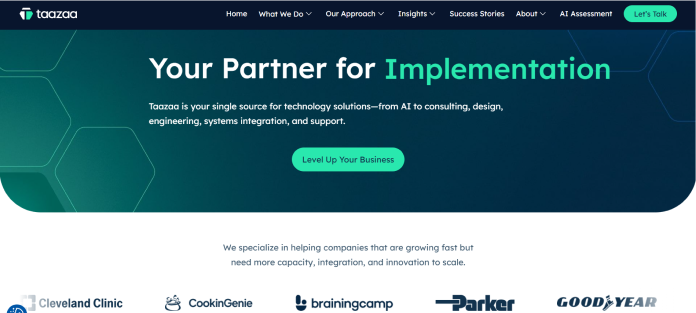 Company logo or brand banner representing Taazaa and its custom software development and digital engineering services