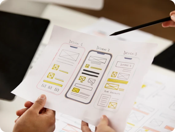 Mobile app UI UX design screen preview