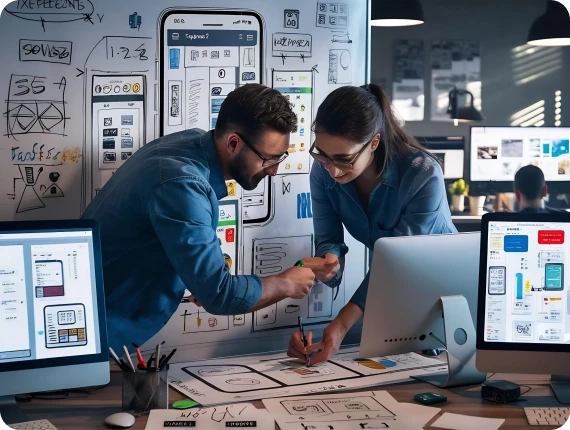 Start-up UX design MVP interface planning