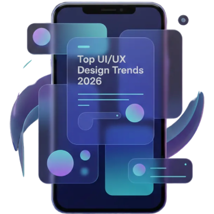 UI/UX Design Trends 2026 highlighting user-focused, AI-driven, and accessibility-led design patterns that improve usability, conversion, and product adoption