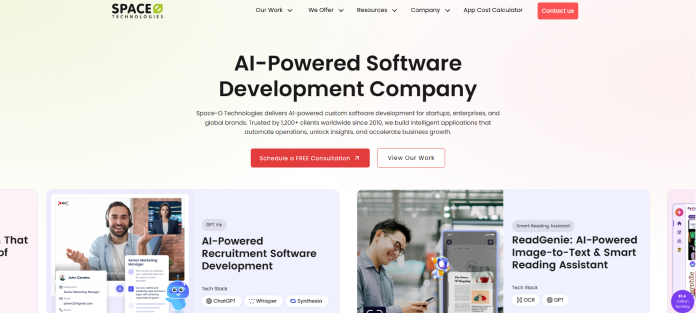 spaceo technologies web development company