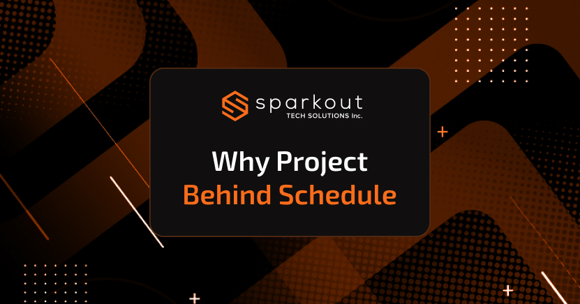 Project Behind Schedule illustration showing delayed project timeline, missed deadlines, and team collaboration challenges.